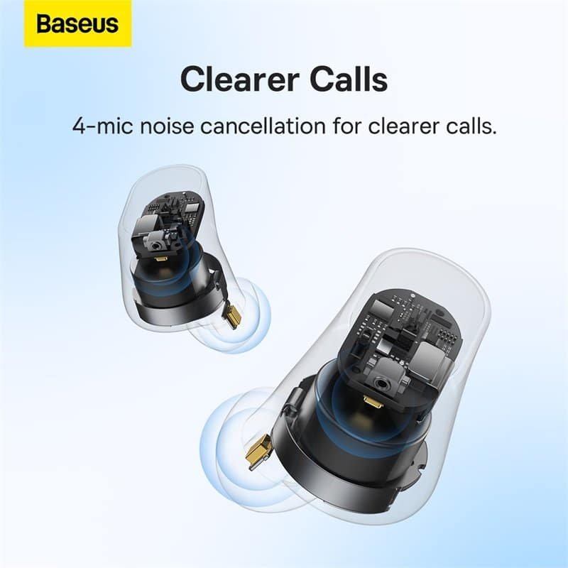 Baseus Bowie WM05 True Wireless Earphones black (With ANC & ENC , BLUETOOTH 5.2) 6 Baseus Bowie WM05 True Wireless Earphones black (With ANC & ENC , BLUETOOTH 5.2) - Image 6