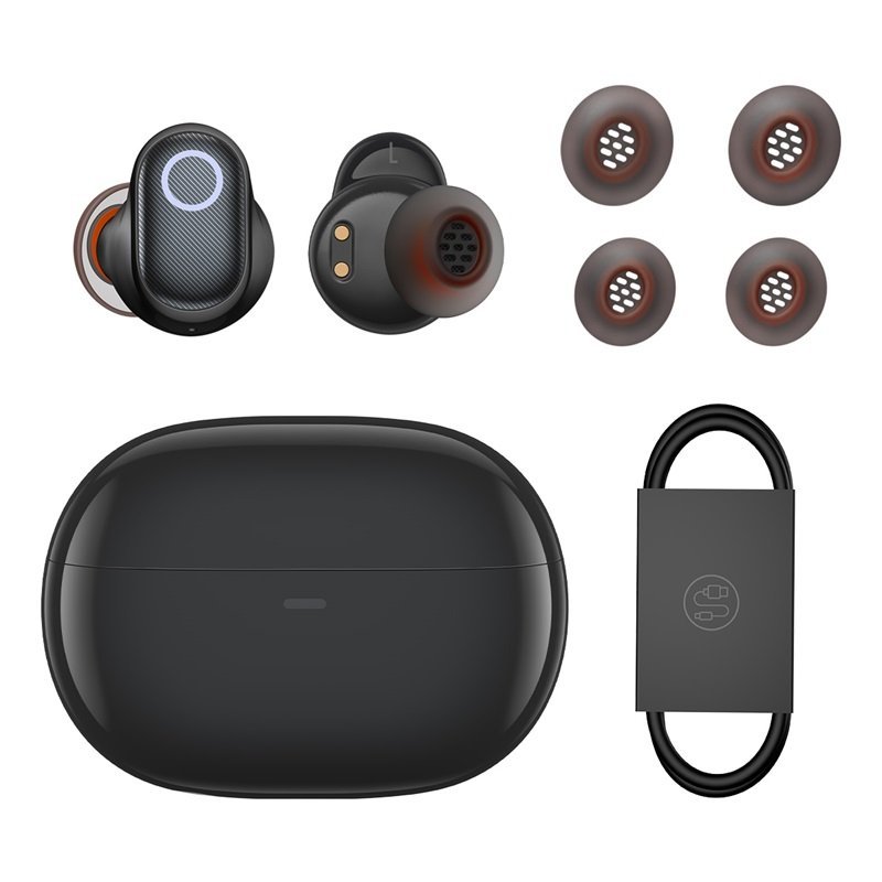 Baseus Bowie WM05 True Wireless Earphones black (With ANC & ENC , BLUETOOTH 5.2) 3 Baseus Bowie WM05 True Wireless Earphones black (With ANC & ENC , BLUETOOTH 5.2) - Image 3