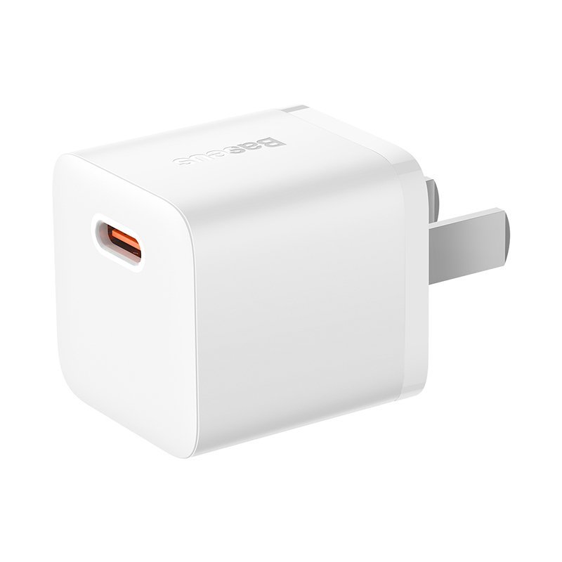 Baseus GaN5 Fast Charger 1C 20W CN Set (Mini) White(With Superior Series Fast Charging Data Cable Type-C to iP PD 20W 1m White)) 2 Baseus GaN5 Fast Charger 1C 20W CN Set (Mini) White(With Superior Series Fast Charging Data Cable Type-C to iP PD 20W 1m White)) - Image 2