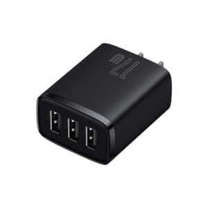 Baseus Compact Charger 17W 3 USB Ports CN 2 Pin Black