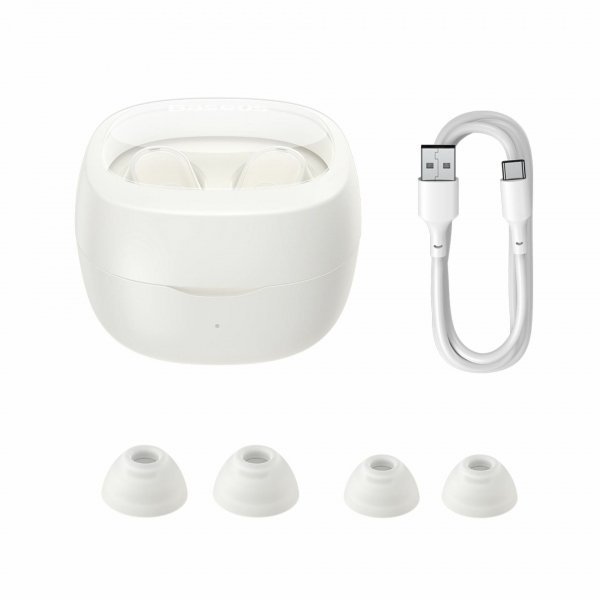 Baseus Bowie WM02 True Wireless Earphones creamy-white 3 Baseus Bowie WM02 True Wireless Earphones creamy-white - Image 3