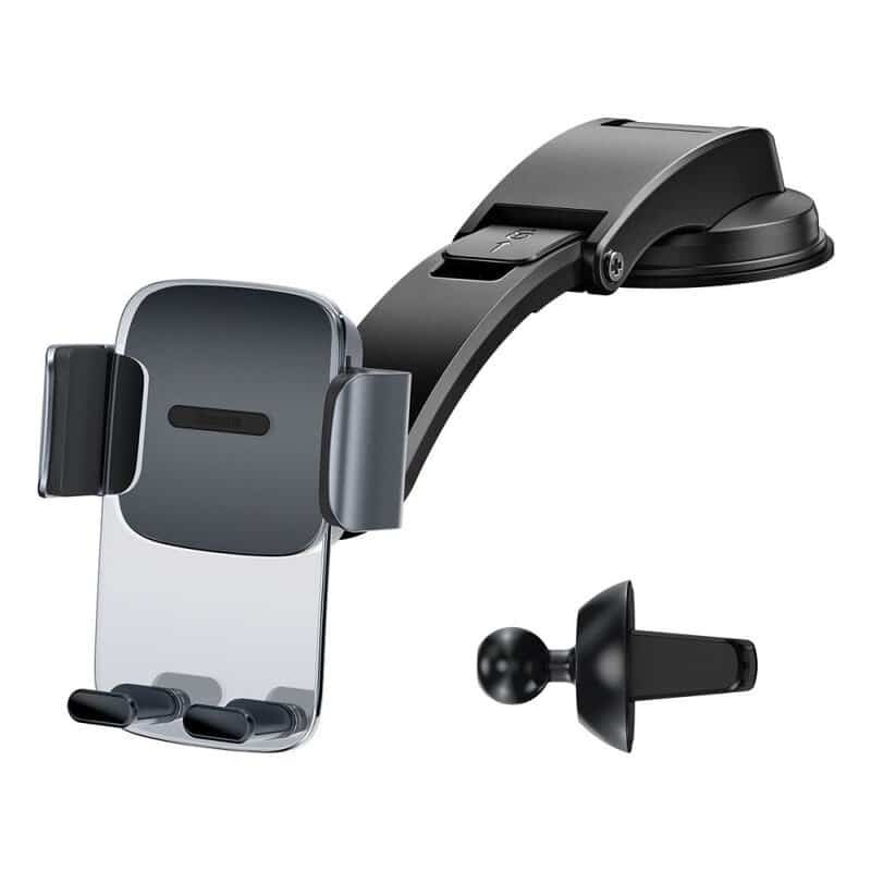 Baseus Easy Control Clamp Car Mount Holder (A Set) Black (Dash board & A/C Vent Both ) 1 Baseus Easy Control Clamp Car Mount Holder (A Set) Black (Dash board & A/C Vent Both )