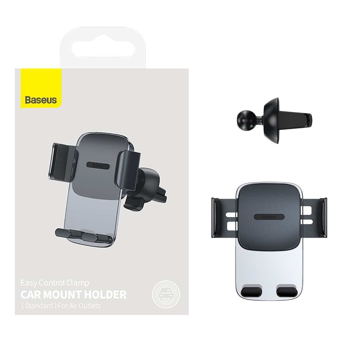 Baseus Easy Control Clamp Car Mount Holder (Air Outlet Version)Black 2 Baseus Easy Control Clamp Car Mount Holder (Air Outlet Version)Black - Image 2