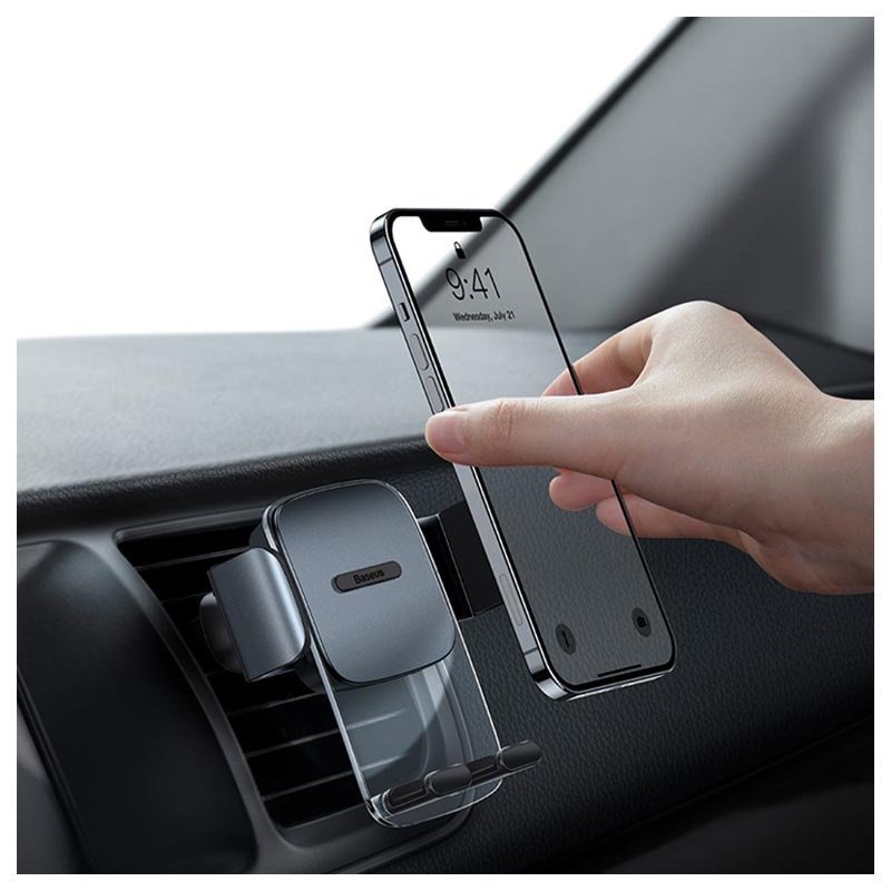 Baseus Easy Control Clamp Car Mount Holder (Air Outlet Version)Black 4 Baseus Easy Control Clamp Car Mount Holder (Air Outlet Version)Black - Image 4