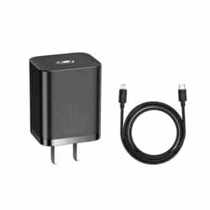 Home 75 Baseus Super Si Quick Charger 1C 20W CN 2 Pin Sets Black(With Baseus Simple Wisdom Data Cable (Type-C to iP 1m) Black