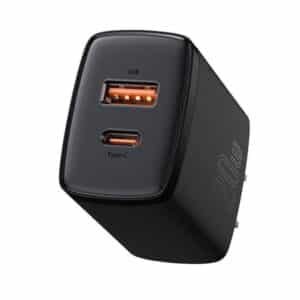 Baseus Compact Quick Charger U+C 20W CN 2 Pin Black