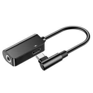 Baseus Type-C Male To Type-C Female +3.5MM Female Adapter L45 Black – CATL45-01- 6 Months Warranty